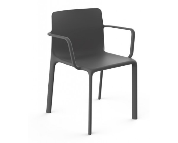 KES chair with armrests - black