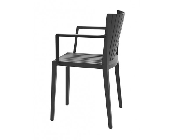 Židle SPRITZ s područkami - černá