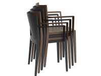 Židle SPRITZ s područkami - bílá - 3