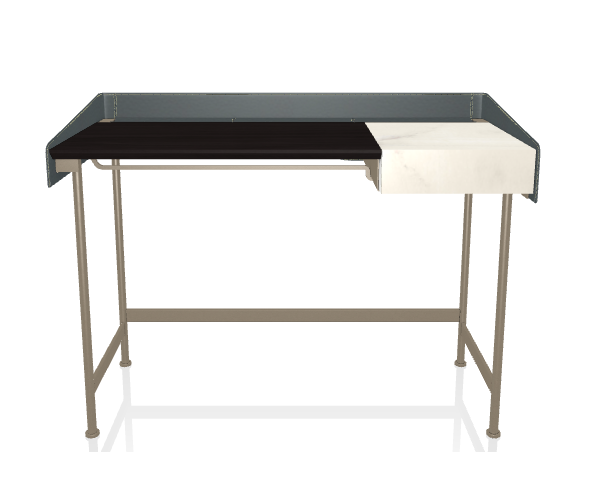 Stôl Secret s koženým vonkajším okrajom