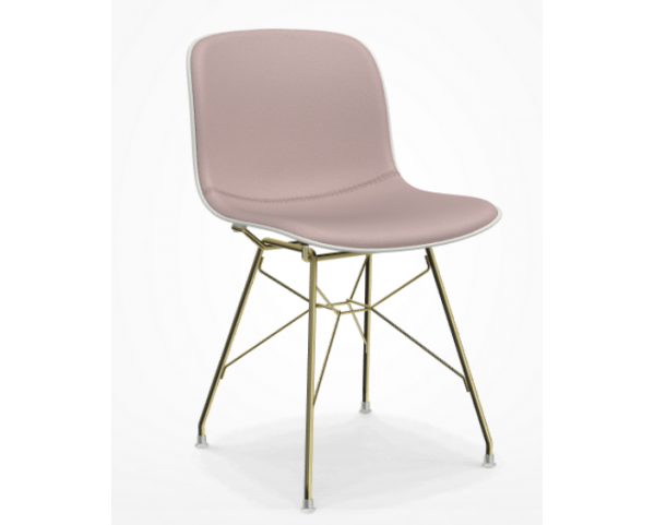 Chair TROY - plastic, partly upholstered