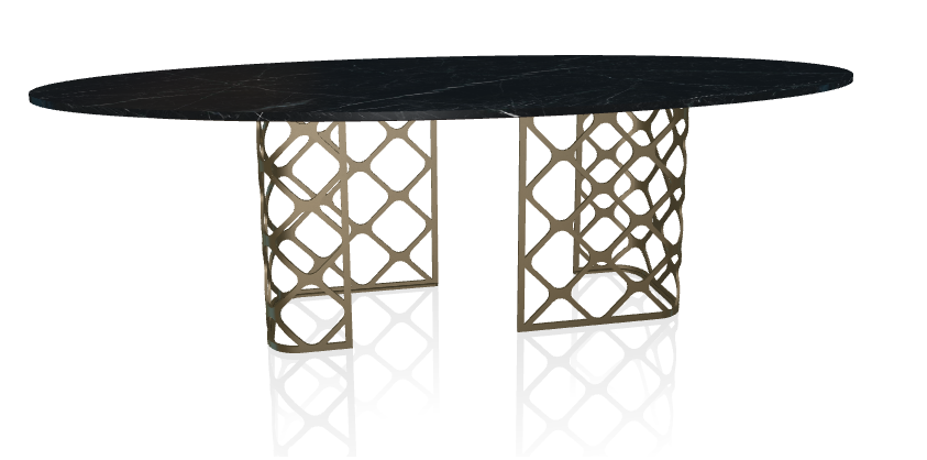 Levně BONTEMPI - Oválný stůl Majesty, 250x116 cm