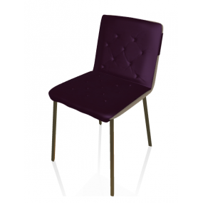 Upholstered chair Kate with metal base