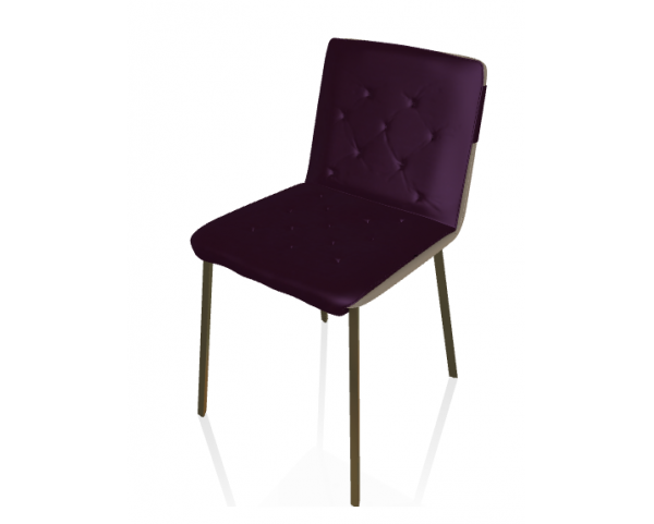 Upholstered chair Kate with metal base