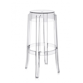 Charles Ghost high bar stool, transparent