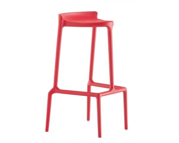 Vysoká barová stolička HAPPY 490 DS - červená