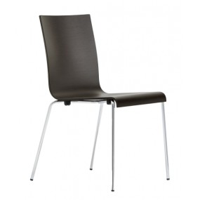 KUADRA 1331 DS chair with chrome base - wenge