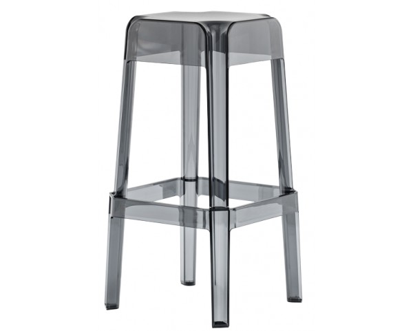 High bar stool RUBIK 580 DS - transparent smoke