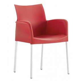 Chair ICE 850 DS with armrests - red