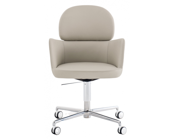 Židle na kolečkách ESTER 696 DS - béžová kůže