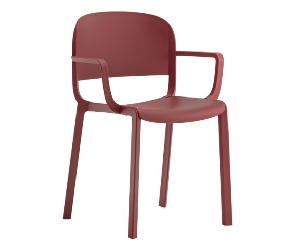 Chair with arms DOME 265 DS - red