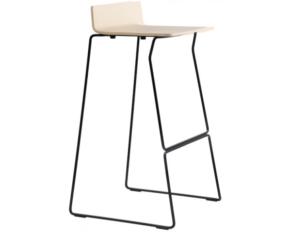 High bar stool OSAKA METAL 5717 DS - ash