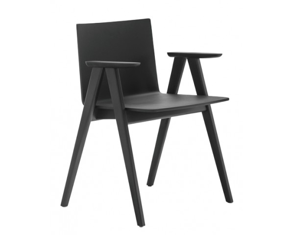 Chair with armrests OSAKA 2815 DS - black