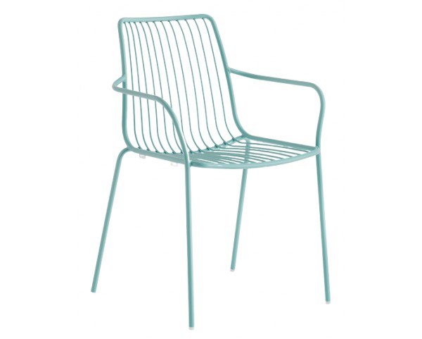 High-back chair with armrests NOLITA 3656 DS - blue