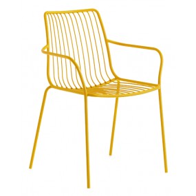 High-back chair with armrests NOLITA 3656 DS - yellow