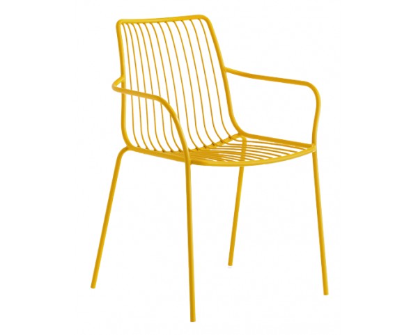 High-back chair with armrests NOLITA 3656 DS - yellow