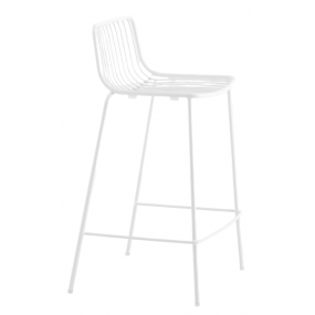 Low bar stool NOLITA 3657 DS - white