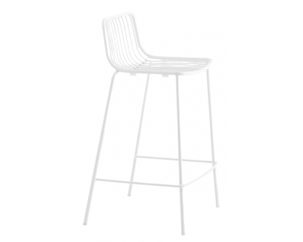 Low bar stool NOLITA 3657 DS - white