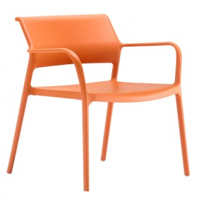 Chair with armrests ARA LOUNGE 316 DS - orange