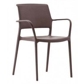 Chair with armrests ARA 315 DS - brown