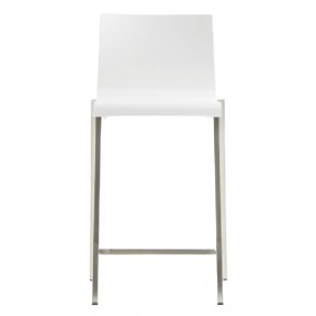 Low bar stool KUADRA 1102 DS - white