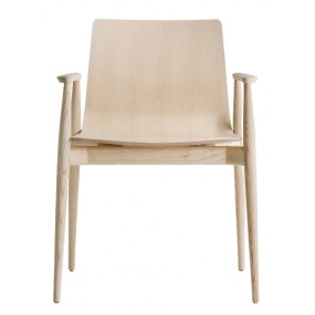 Chair with stool MALMÖ 395 DS - ash
