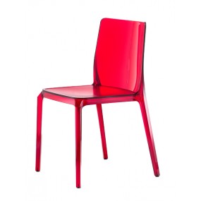 Židle BLITZ 640 DS - transparentní červená