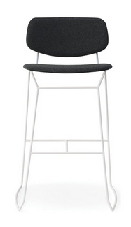 Levně BILLIANI - Barová židle s kovovou lakovanou podnoží DOLL STEEL 165 - čalouněná