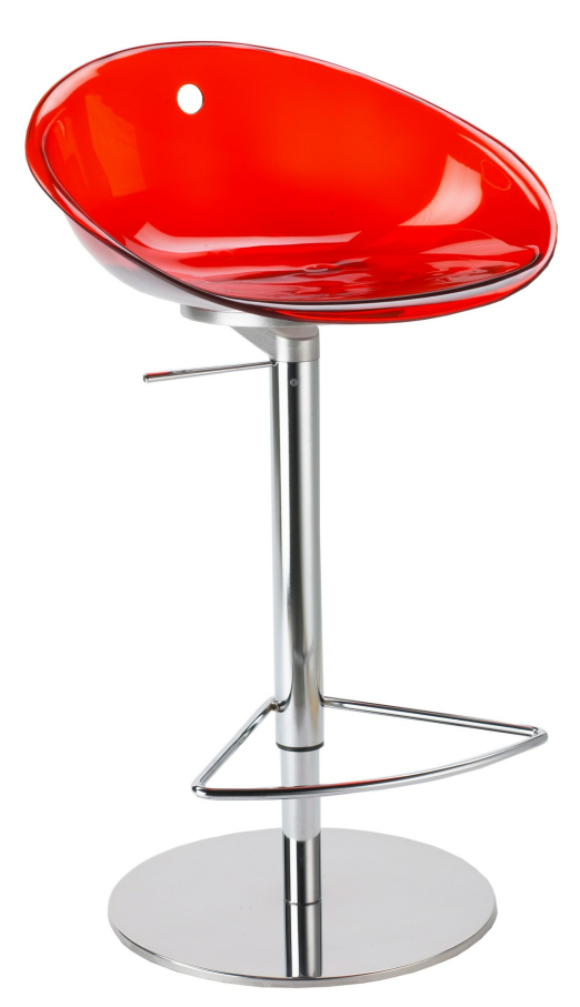 PEDRALI - Barová židle GLISS 970 DS - transparentní červená