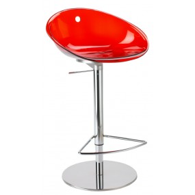 Barová židle GLISS 970 DS - transparentní červená