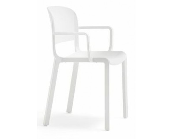 Chair with armrests DOME 265 DS - white