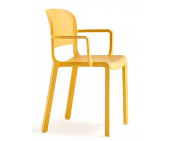 Chair with armrests DOME 265 DS - yellow