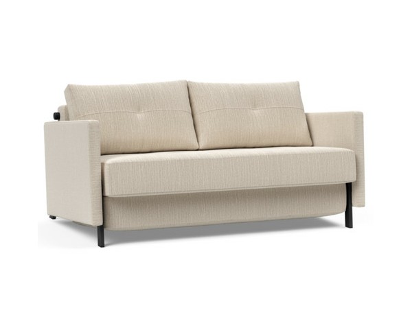 Folding sofa with armrests CUBED 160-200 - beige