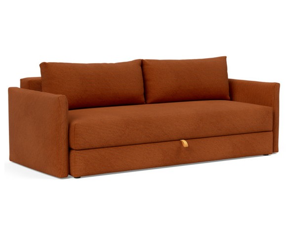 Folding sofa TRIPI U - orange CORDUROY