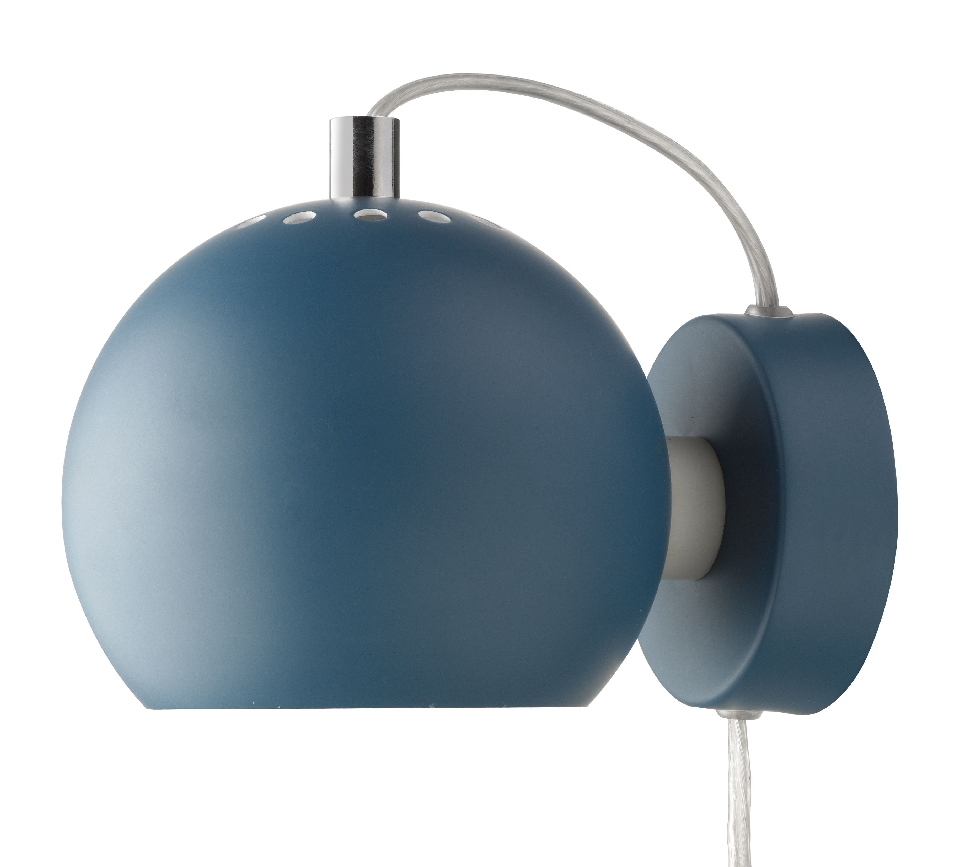 Levně FRANDSEN - Nástěnná lampa Ball, matná petrolejově modrá