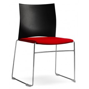 Konferenční židle WEB 001 s čalouněným sedákem