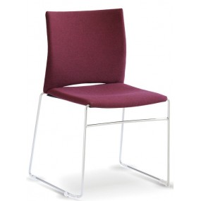 Conference chair WEB 002 with upholstered seat and backrest