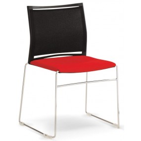 Konferenční židle WEB 011 s čalouněným sedákem