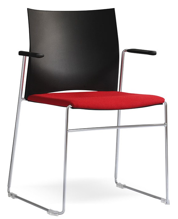 Levně RIM - Konferenční židle WEB 101 s čalouněným sedákem a područkami
