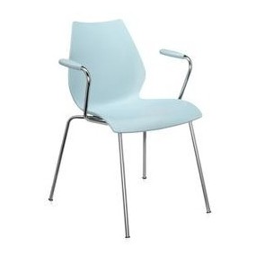 Maui chair with armrests - light blue