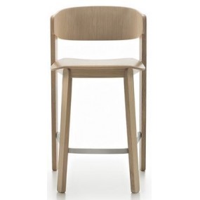 Barová židle Wolfgang Wood Stool - dřevěná nízká