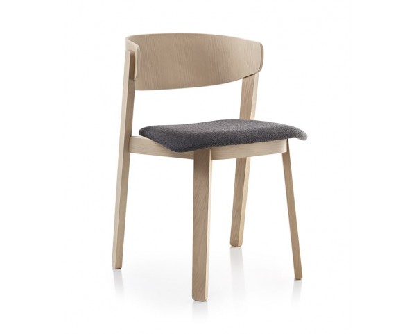 Wooden chair Wolfgang - upholstered seat