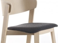 Dřevěná židle WOLFGANG - čalouněný sedák - 3