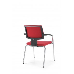 XENON 20H 2P chair with four-legged base and armrests