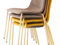 Chair ZEBRA POP - yellow/brass - 3