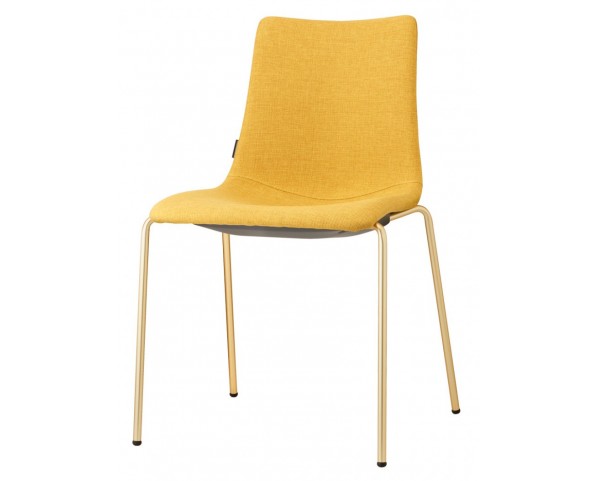 Židle ZEBRA POP - žlutá/mosaz
