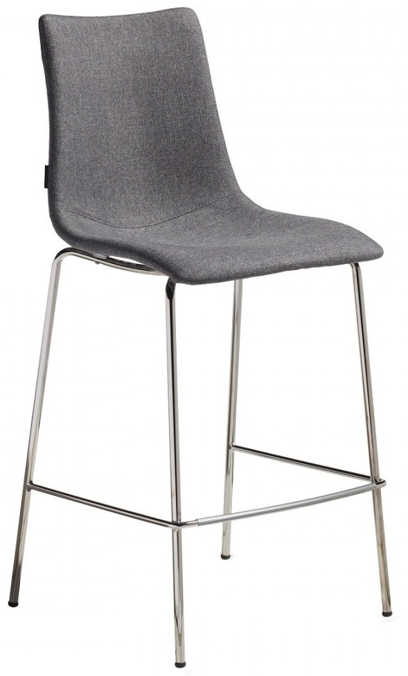 Levně SCAB - Barová židle ZEBRA POP nízká - šedá/chrom