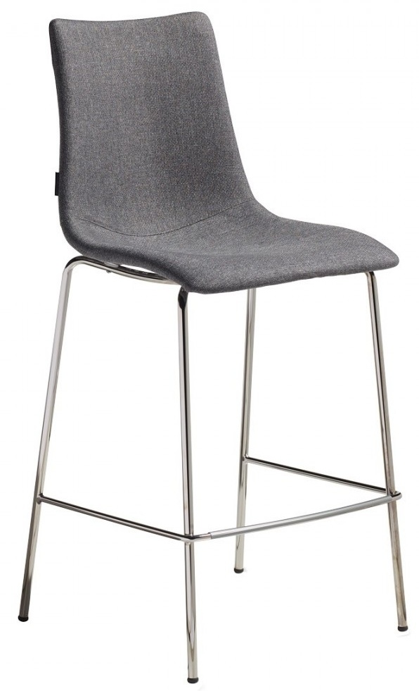 Levně SCAB - Barová židle ZEBRA POP vysoká - šedá/chrom