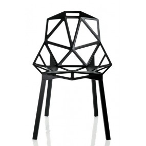 Chair CHAIR ONE, four-legged in anodised aluminium