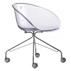 Chair GLISS 968 DS on castors - transparent